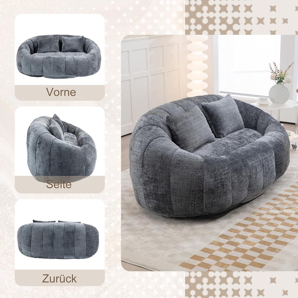 Sitzsack Sofa Grau – Bequemer Lounger für Entspannung
