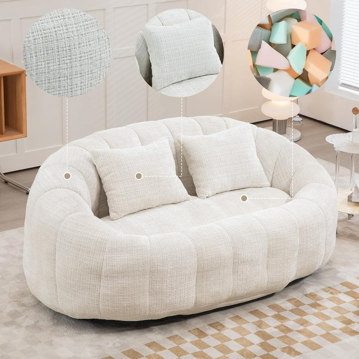 Sitzsack Sofa Chenille – Bequemer Lounger für Entspannung
