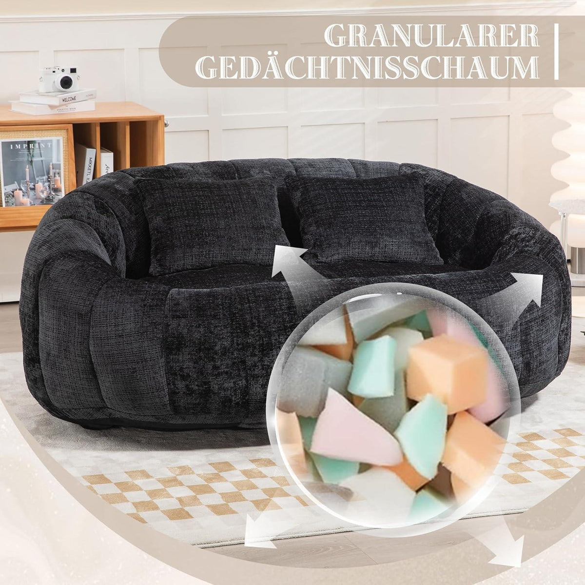 Sitzsack Sofa Schwarz – Bequemer Lounger für Entspannung