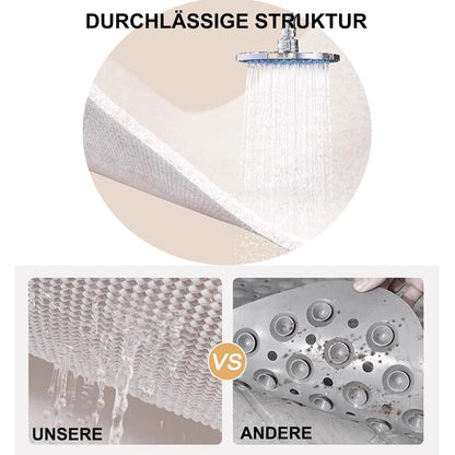 Rutschmatte Badewanne 130x160cm – Antirutsch Duschmatte mit Ablaufloch