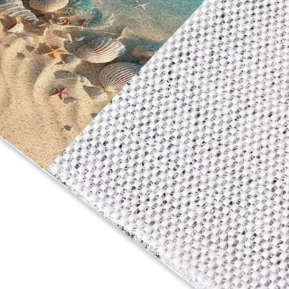 Rutschfeste Duschmatte 80x150 cm mit Muschelmuster & Ablaufloch