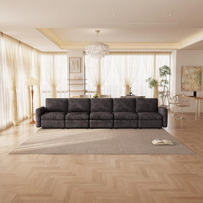 Modulares Sofa Dunkelgrau mit Schlaffunktion – Bequeme Eckcouch