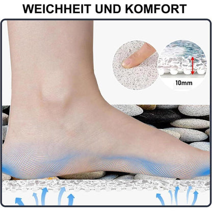 Rutschfeste Duschmatte Kieselmuster 140x140 cm – Schnelltrocknend