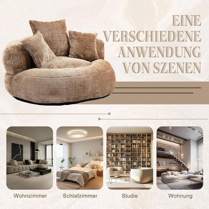 Lazy Sitzsack Sofa mit 3 Kissen – Bequemer Lounger
