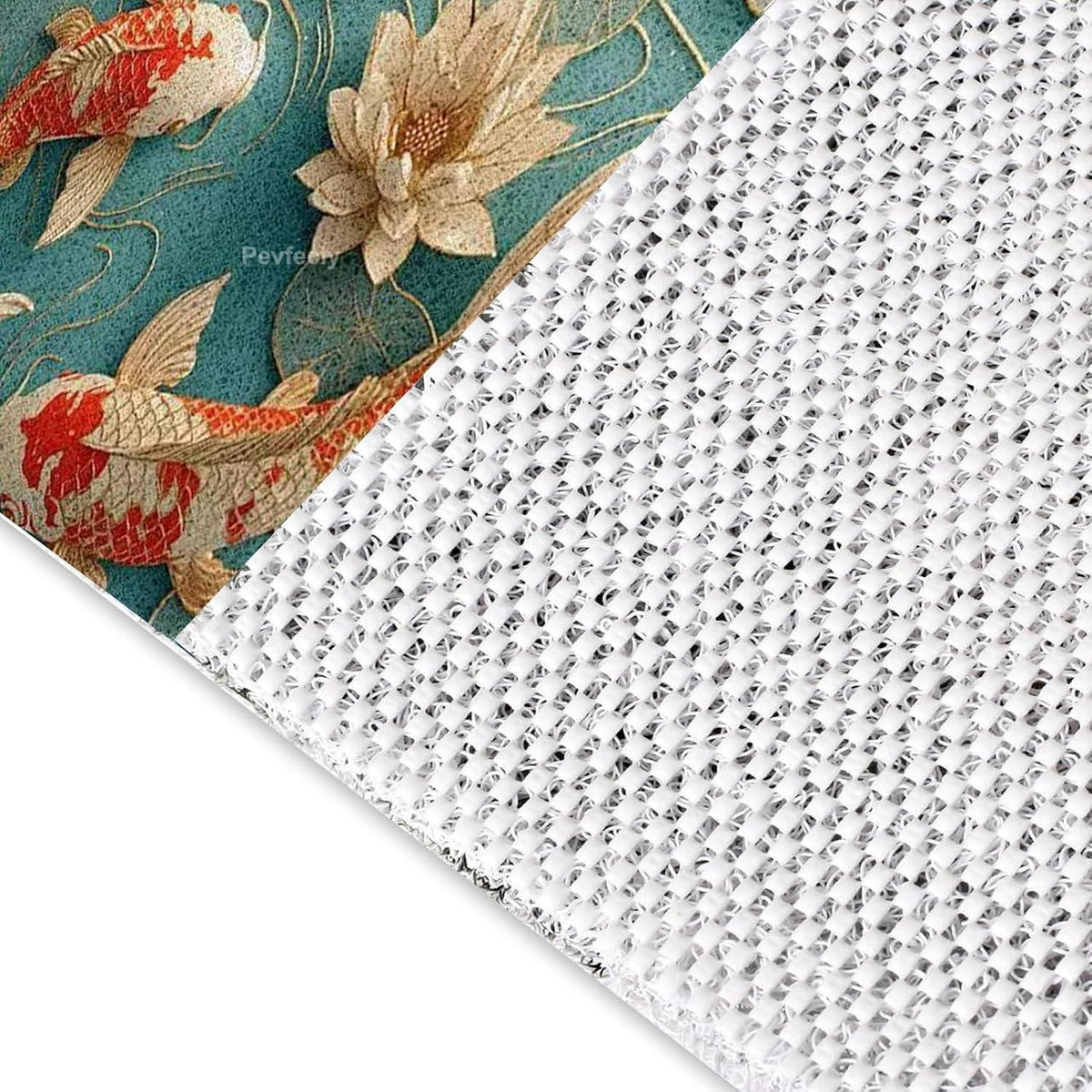 Rutschfeste Duschmatte 90x150cm mit Glücksfisch-Muster