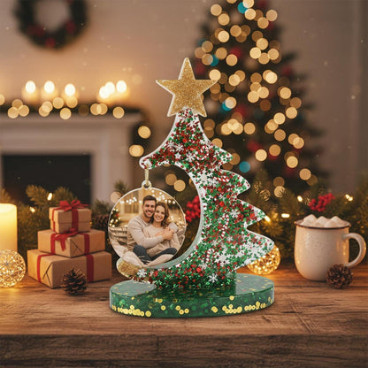 Epoxidharz Form Weihnachten: Baum & Fotorahmen mit Anhänger