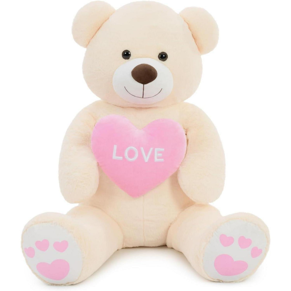 Riesiger Teddybär 130cm mit Herz – Kuscheltier & Valentinstagsgeschenk
