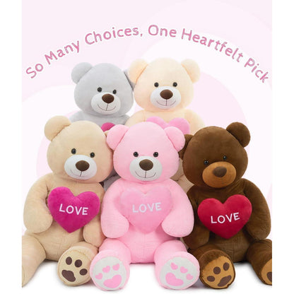 Riesiger Teddybär 130cm mit Herz – Kuscheltier & Valentinstagsgeschenk