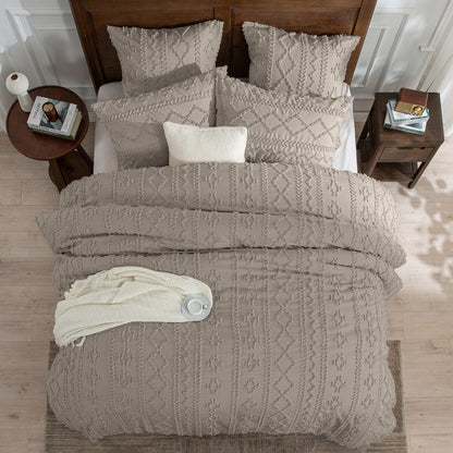 Boho Bettwäsche Set Khaki 200x220 - Getuftet & Vintage