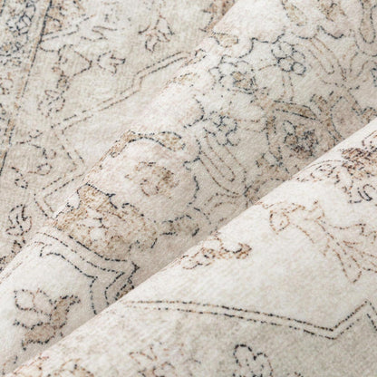 Vintage Teppich Beige 240x300cm Rechteckig Waschbar