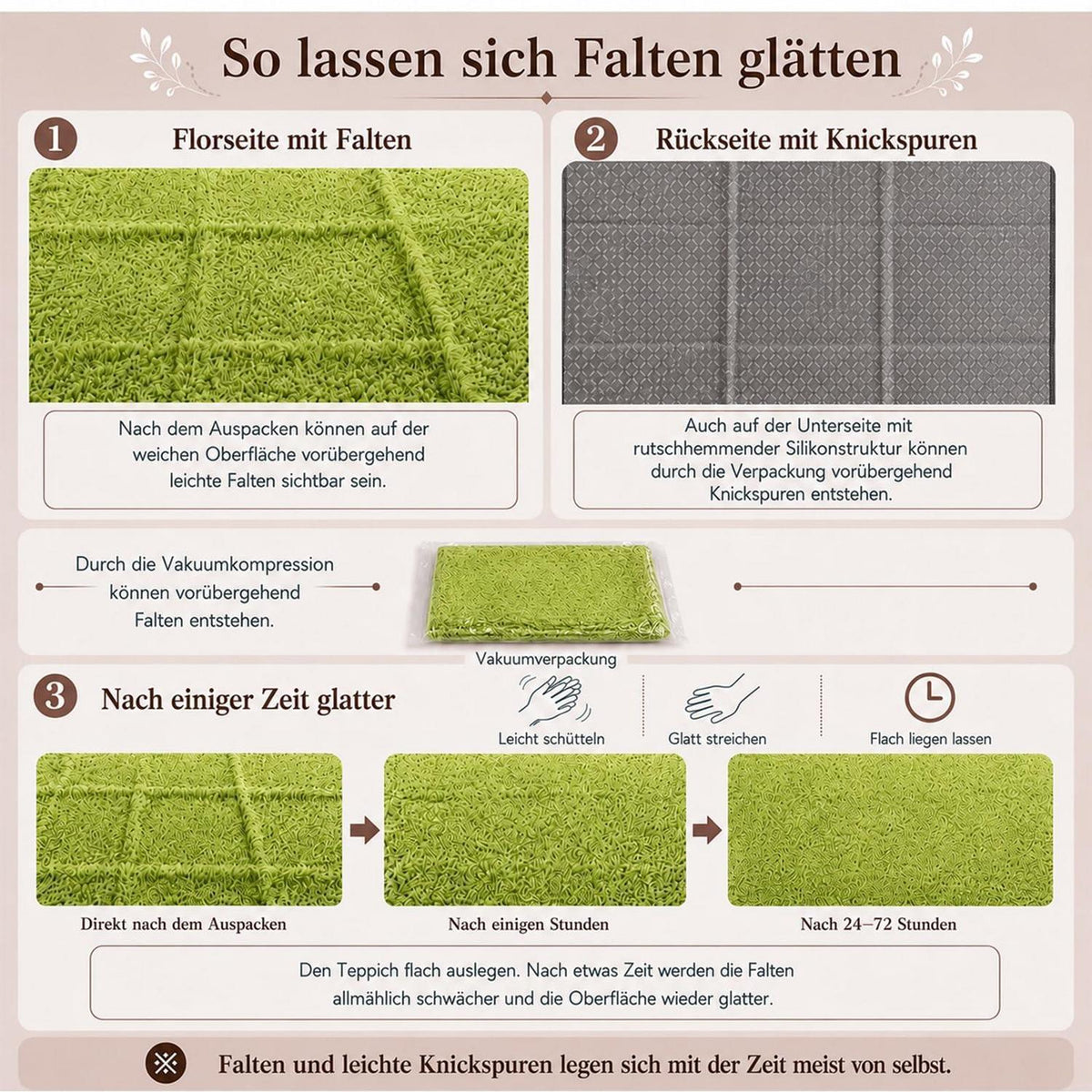 Flauschiger Hochflor Teppich 160x200cm - Grün, Skandinavisch