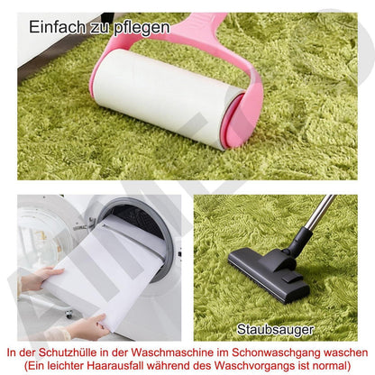 Flauschiger Hochflor Teppich 160x200cm - Grün, Skandinavisch