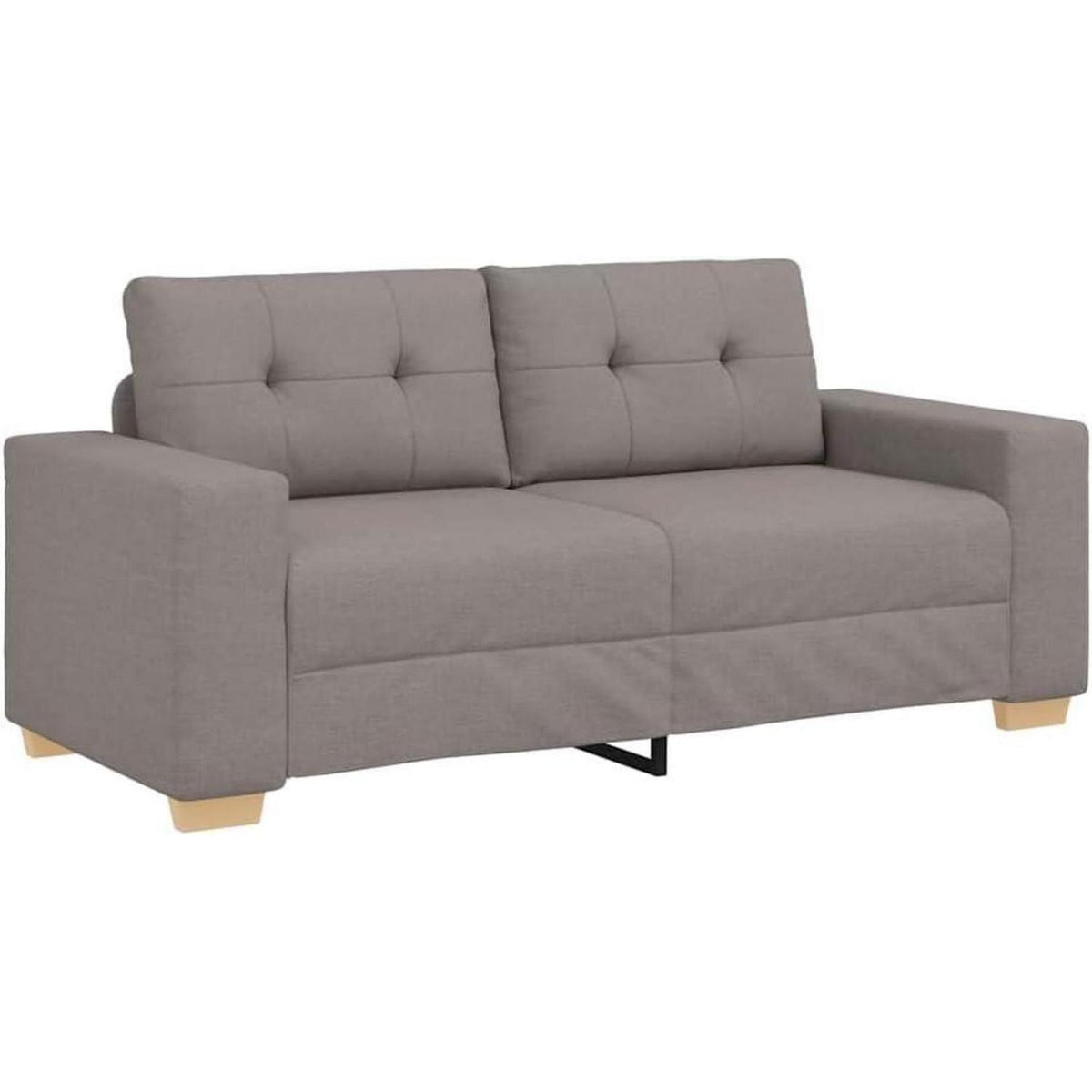 Modernes Sofa Taupe – Stoff Sessel für Wohnzimmer 140cm