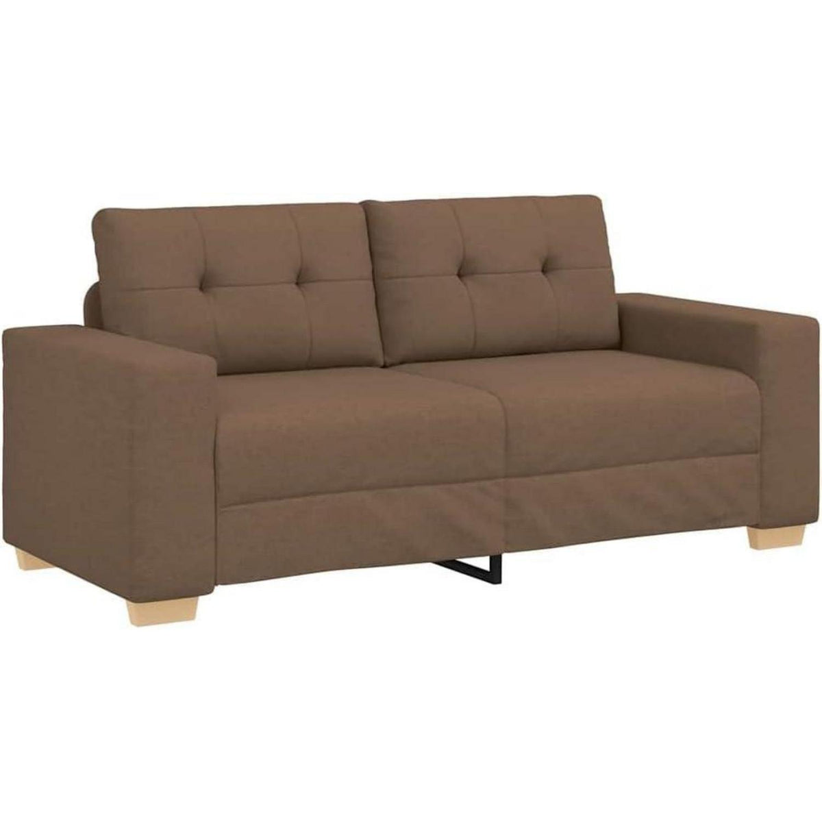 Modernes Sofa Braun 140cm – Stoff Sessel für Wohnzimmer