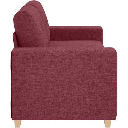 Modernes Sofa Weinrot – Stoff Sessel 140 cm Wohnzimmer