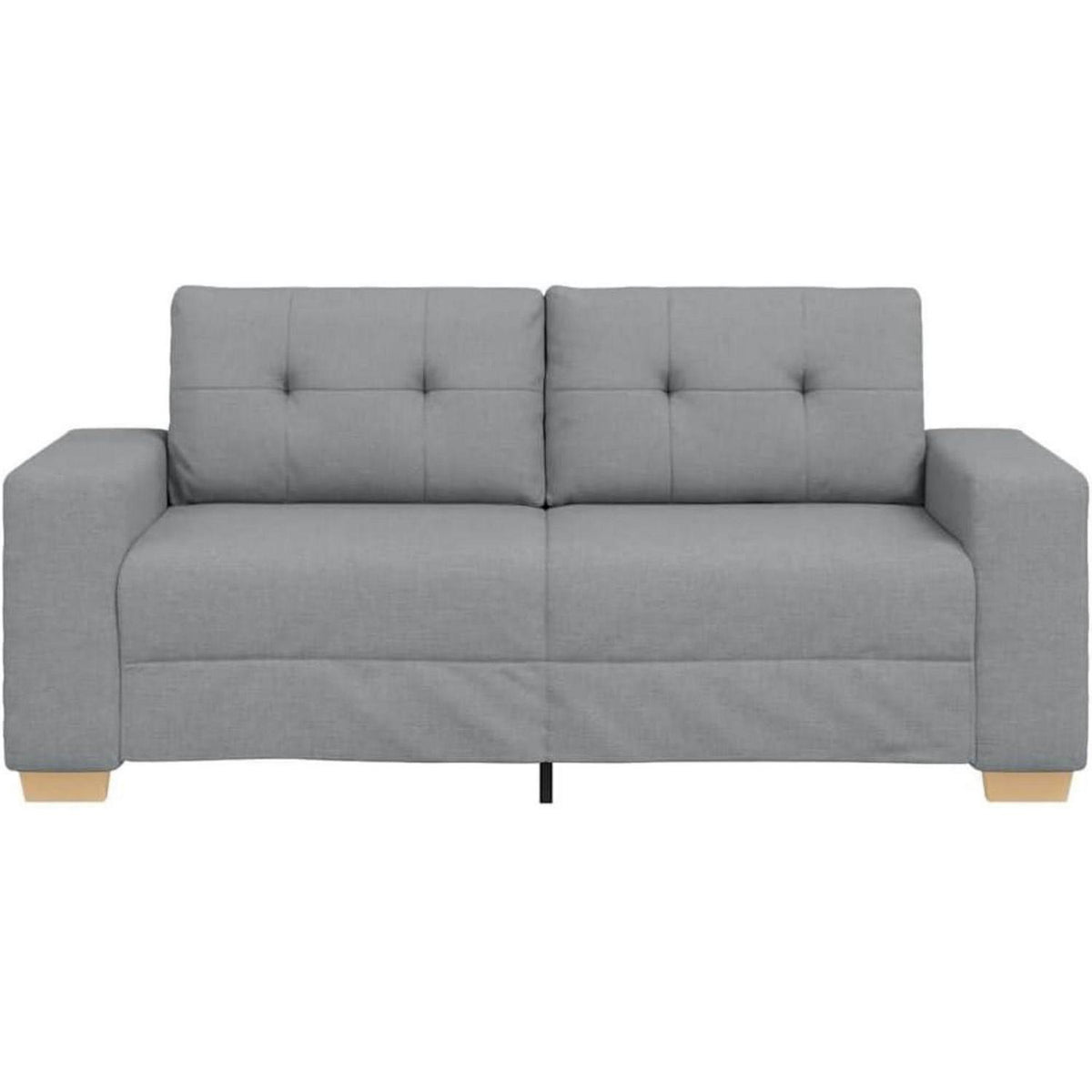 Modernes Sofa Stoff Hellgrau 140 cm – Wohnzimmer Sessel