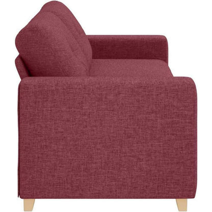 Modernes Sofa Weinrot 180 cm – Stoff & Wohnzimmer