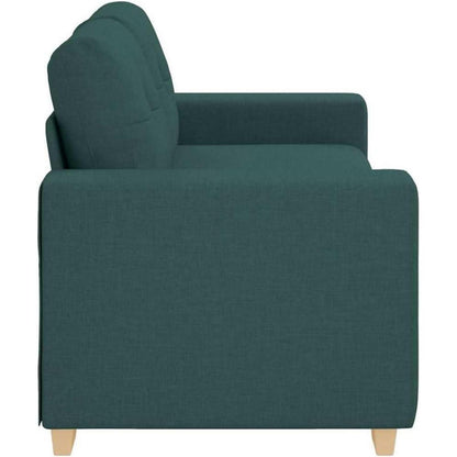 Modernes Sofa Dunkelgrün 140 cm – Stoff Sessel Wohnzimmer