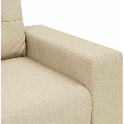 Modernes Sofa Stoff Creme – Wohnzimmer Sessel 60 cm