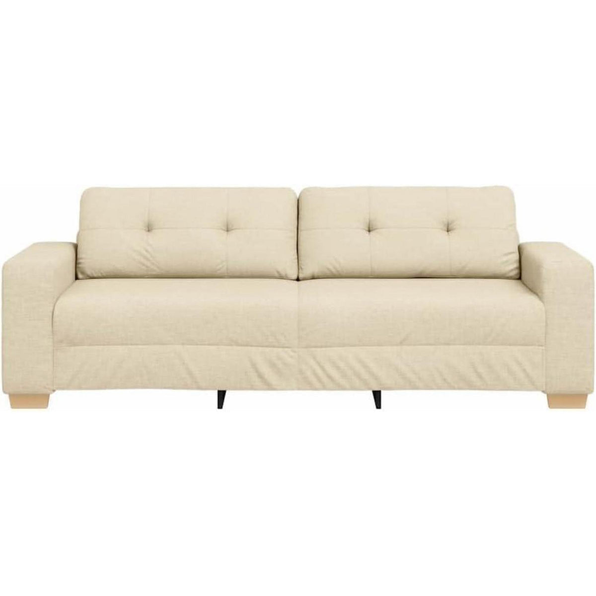 Modernes Sofa Stoff Creme 180 cm – Wohnzimmer Couch