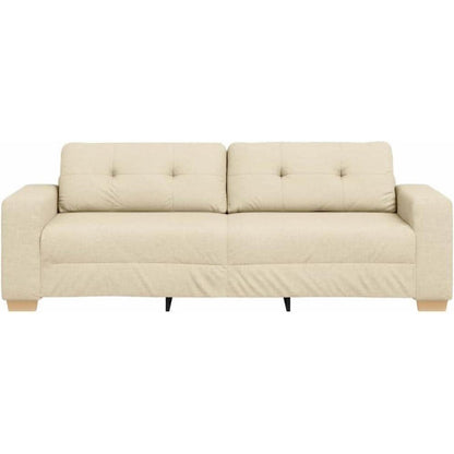 Modernes Sofa Stoff Creme 180 cm – Wohnzimmer Couch