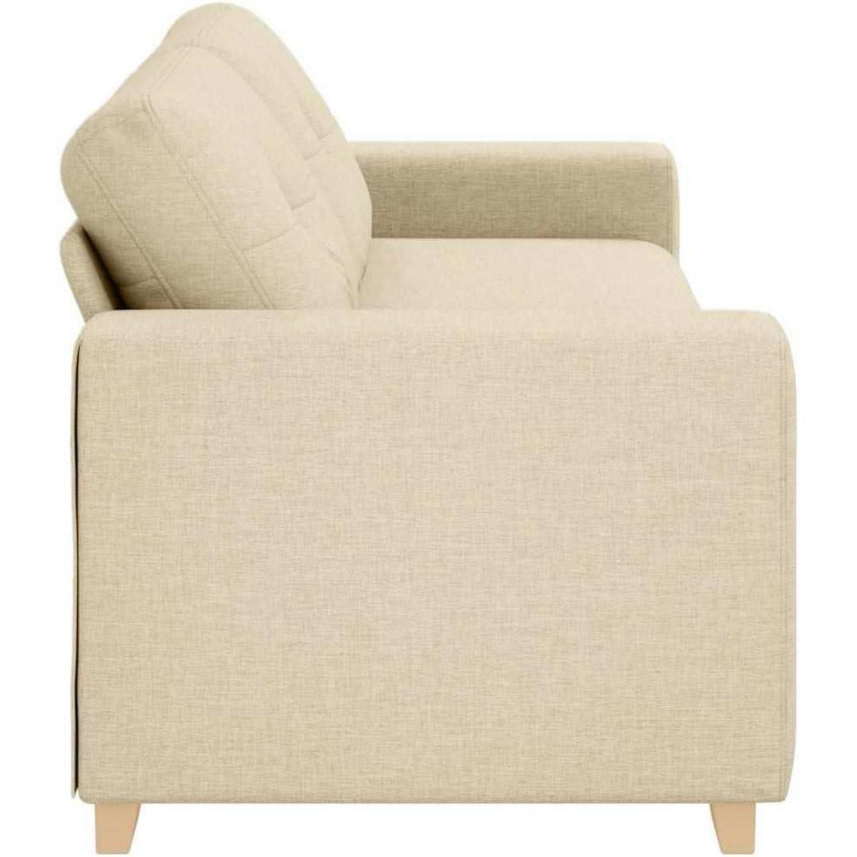 Modernes Sofa Stoff Creme 180 cm – Wohnzimmer Couch