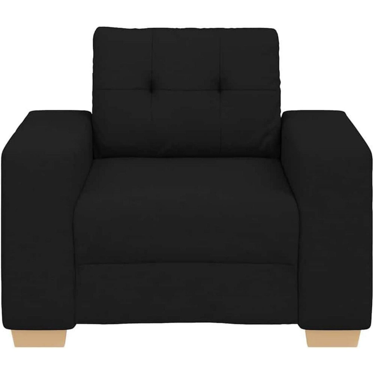 Modernes Sofa Schwarz – Stoff Sessel für Wohnzimmer 60cm