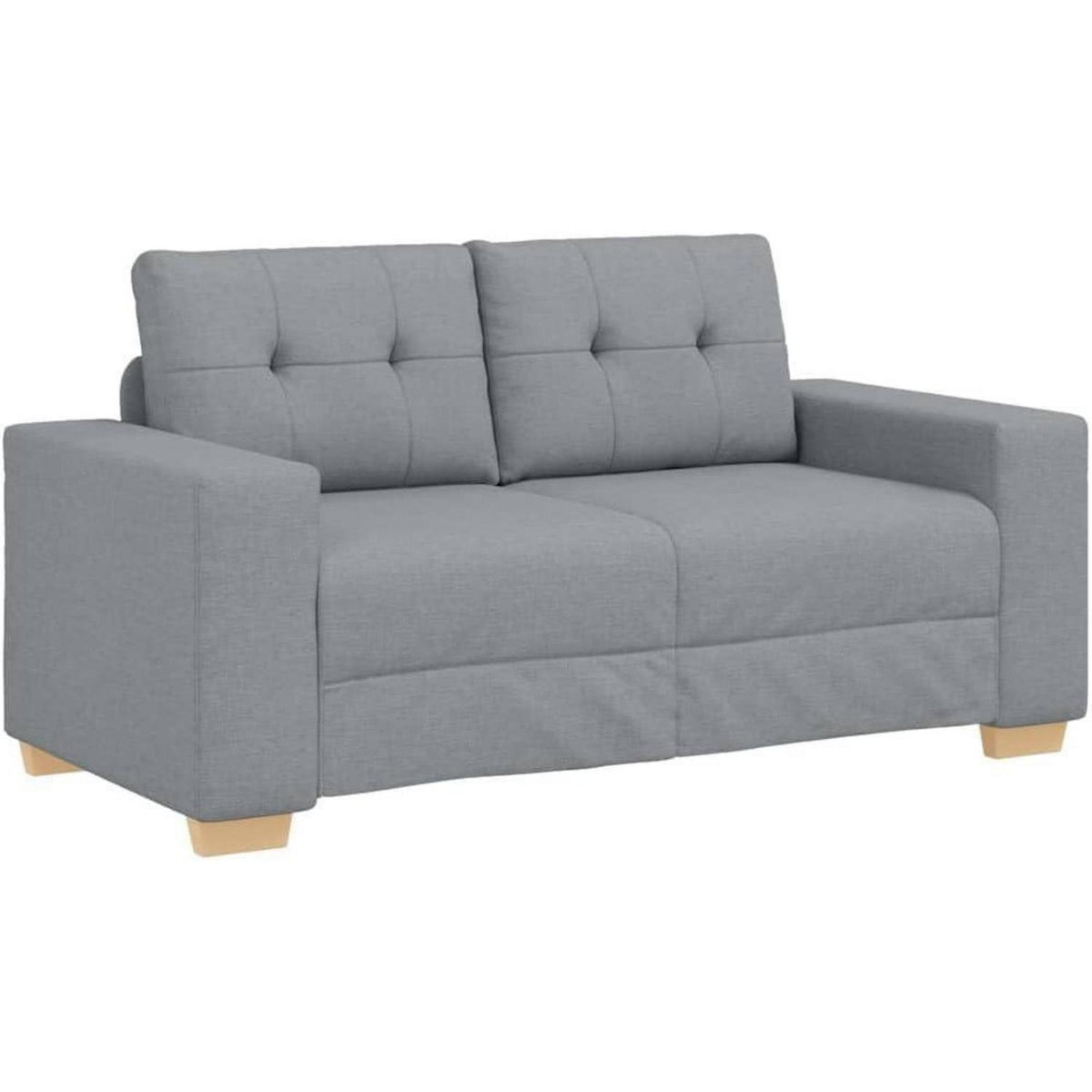 Modernes Sofa Stoff Hellgrau 120 cm – Wohnzimmer Sessel