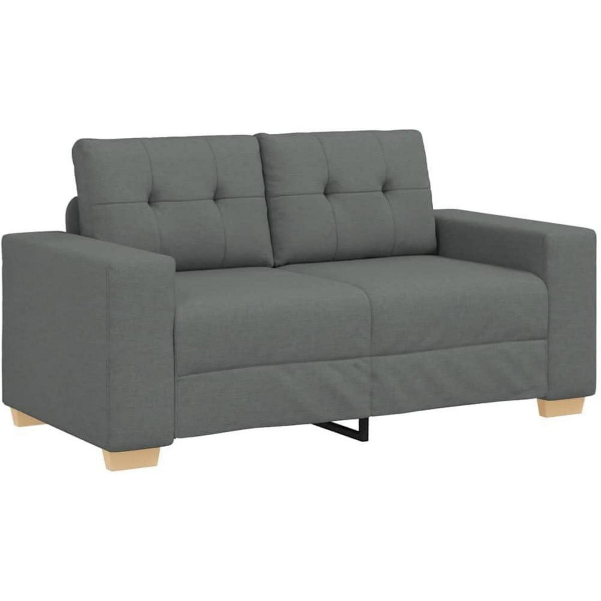 Modernes Sofa Dunkelgrau – Stoffsofa für Wohnzimmer 120cm