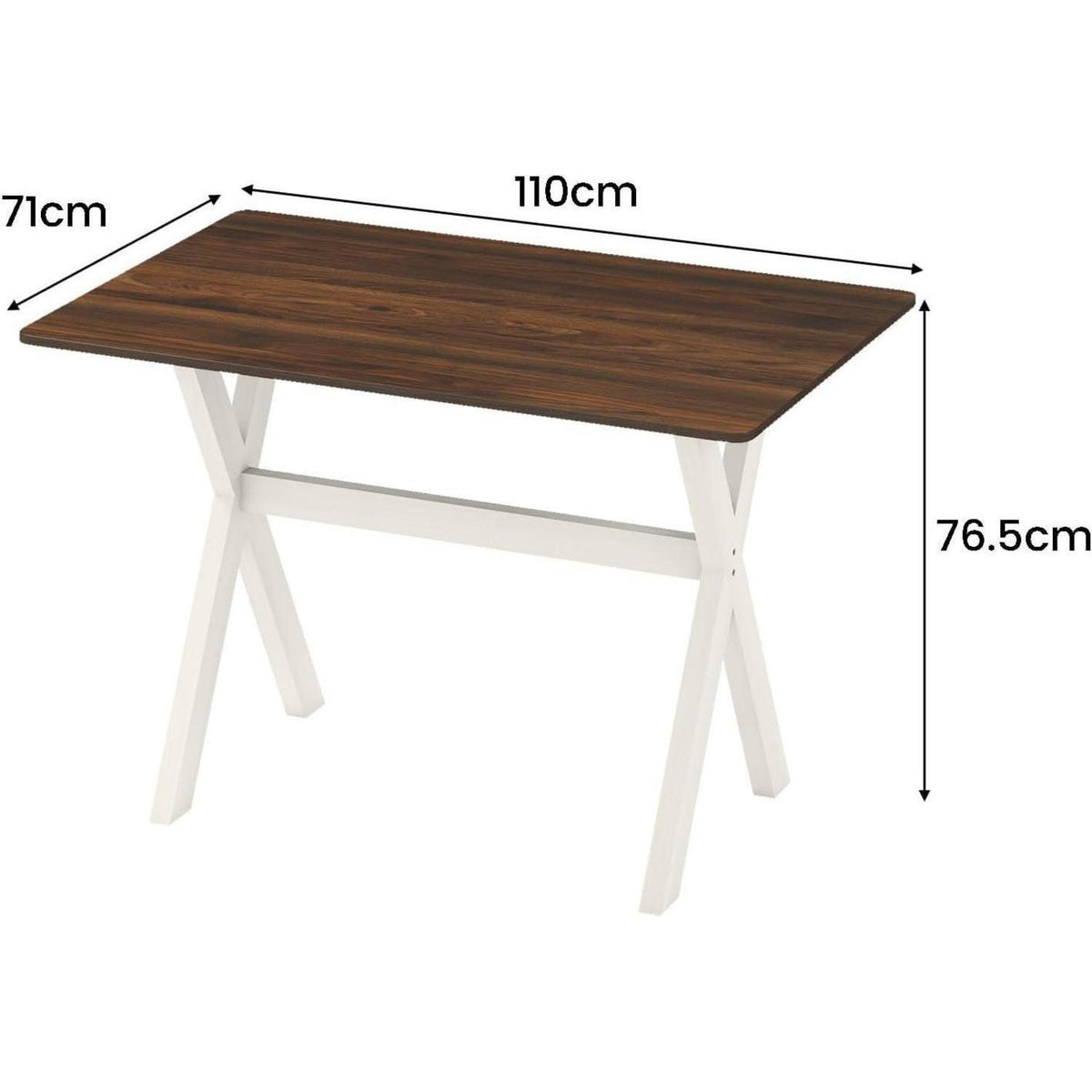 Rechteckiger Esstisch Holz mit X-Beinen – Modern & Stabil