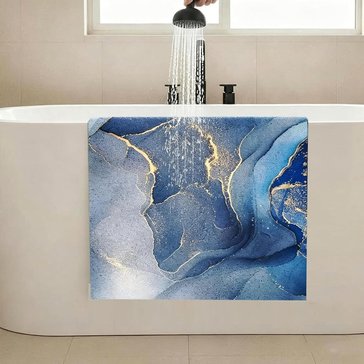 Rutschfeste Duschmatte 120x150 cm mit Ablaufloch