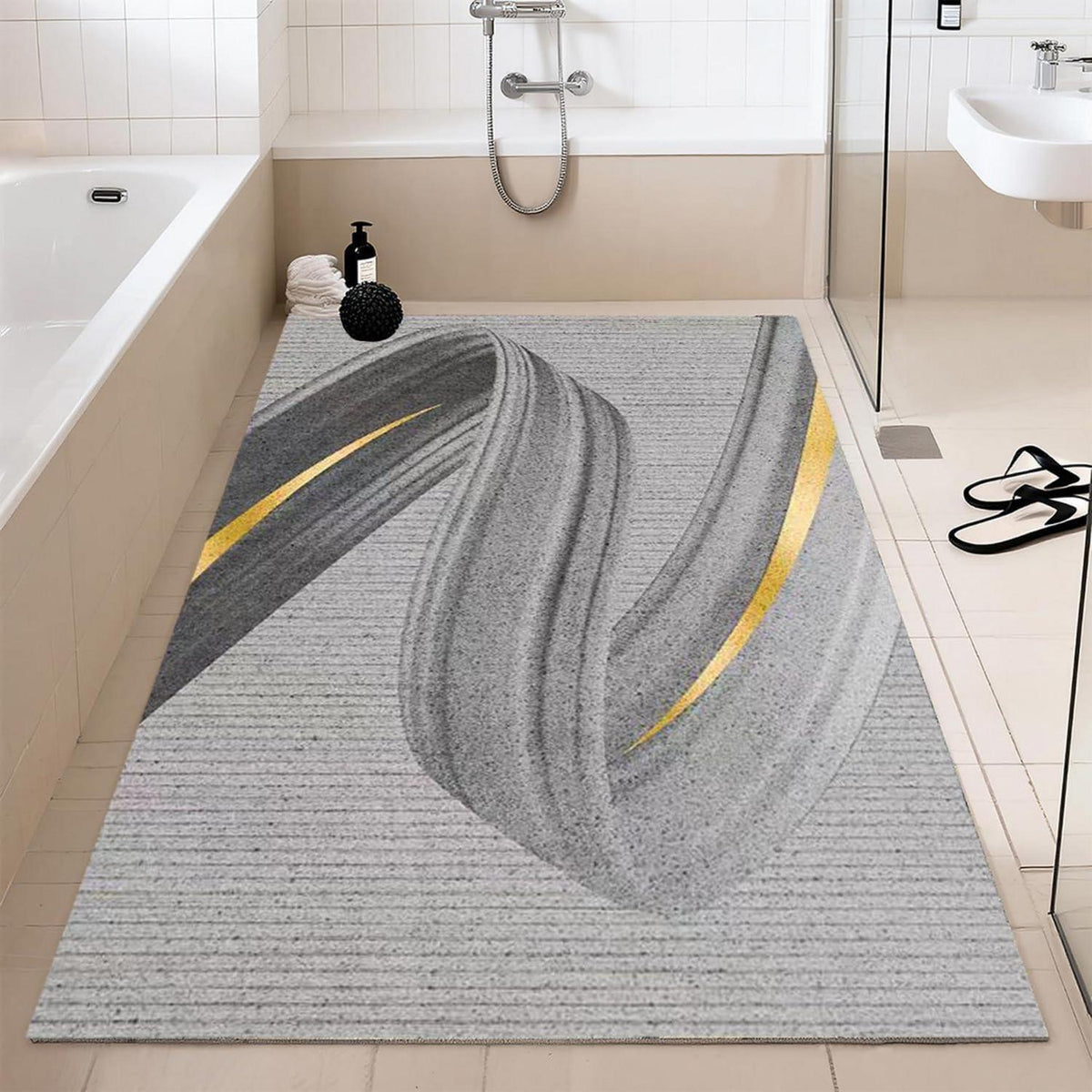 Rutschfester Duschteppich Luffa 140x140 cm mit Ablaufloch