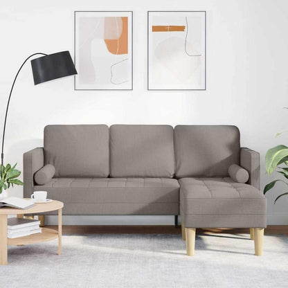 Ecksofa L-Form Taupe – Modernes Sofa Set 173x131x67cm