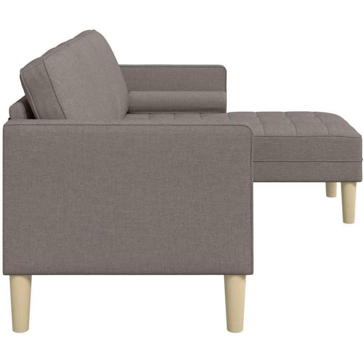 Ecksofa L-Form Taupe – Modernes Sofa Set 173x131x67cm