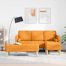 L-förmiges Ecksofa Dunkelgelb – Modernes Sofa Set