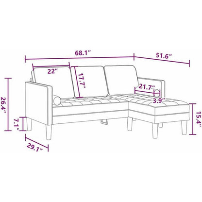 L-förmiges Ecksofa Dunkelgelb – Modernes Sofa Set