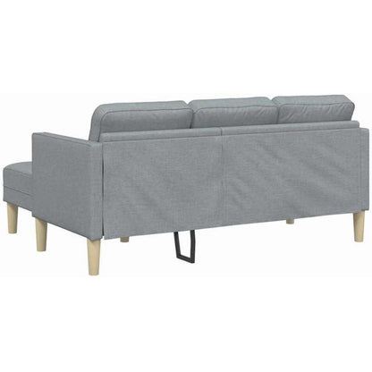 Hellgraues Ecksofa Stoffsofa 173x131x67 cm Modernes Wohnzimmer Sofa