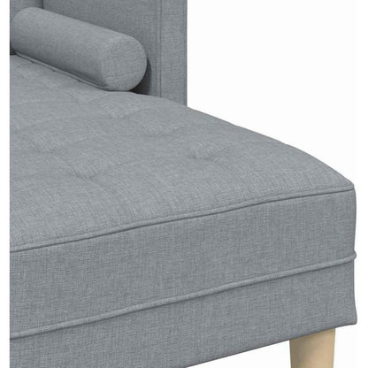 Hellgraues Ecksofa Stoffsofa 173x131x67 cm Modernes Wohnzimmer Sofa