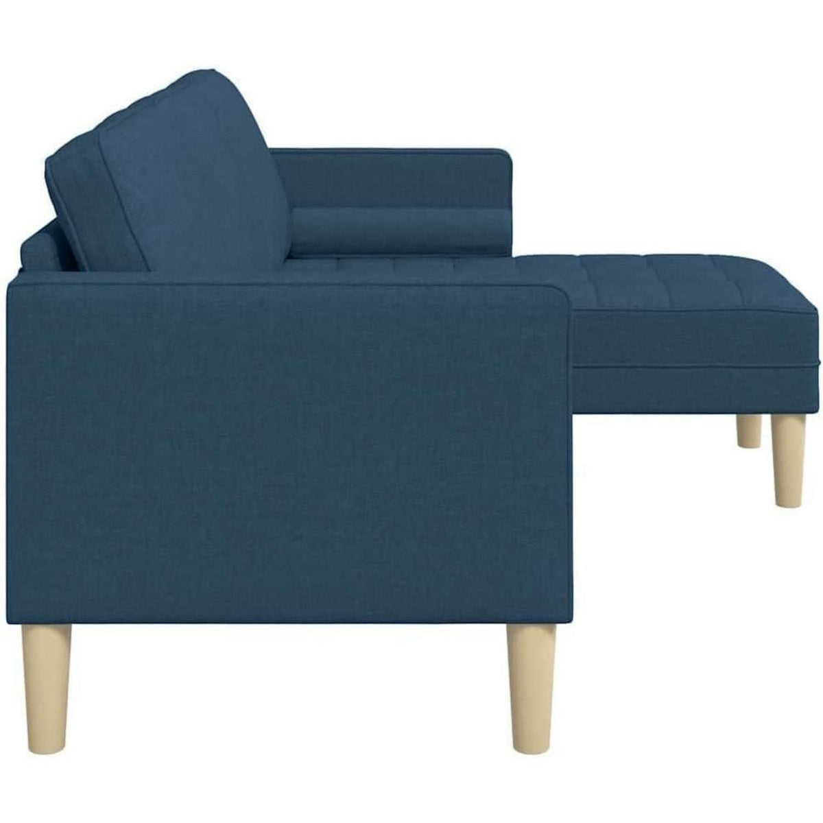 Blaues L-förmiges Ecksofa Stoff 173x131x67 cm – Modernes Wohnzimmer Sofa