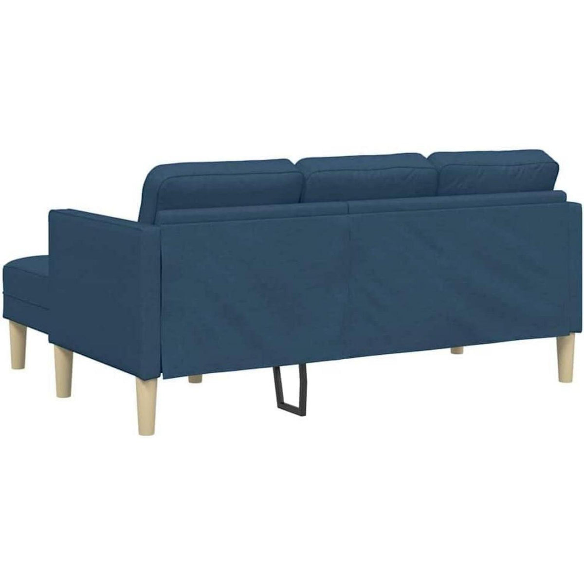 Blaues L-förmiges Ecksofa Stoff 173x131x67 cm – Modernes Wohnzimmer Sofa