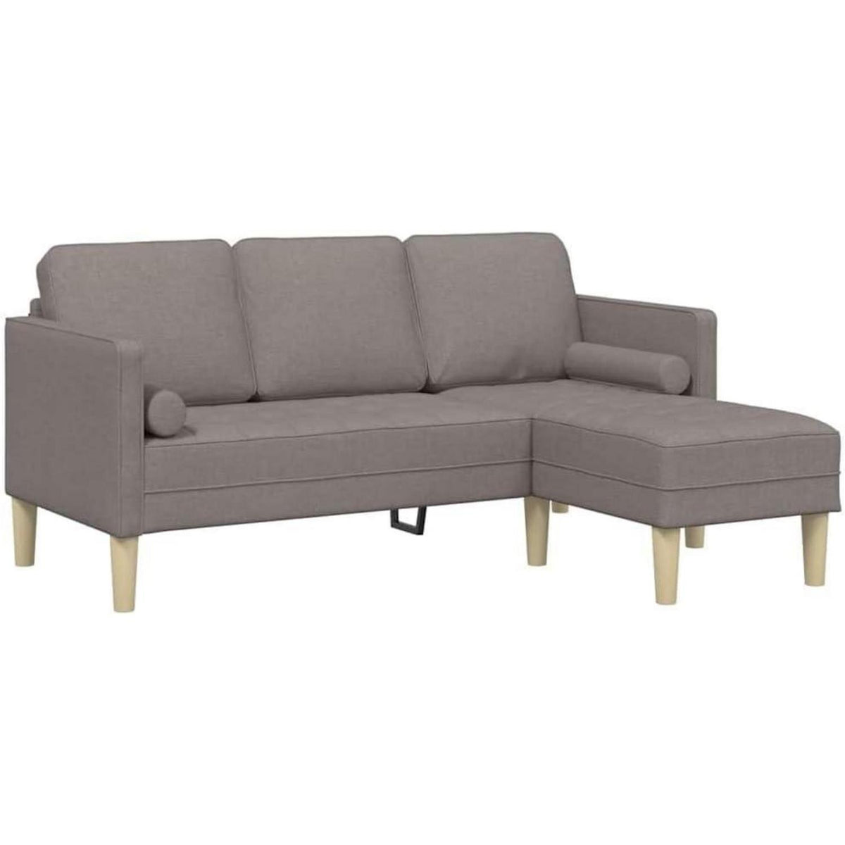L-förmiges Ecksofa Taupe – Stoffsofa 173x131x67cm