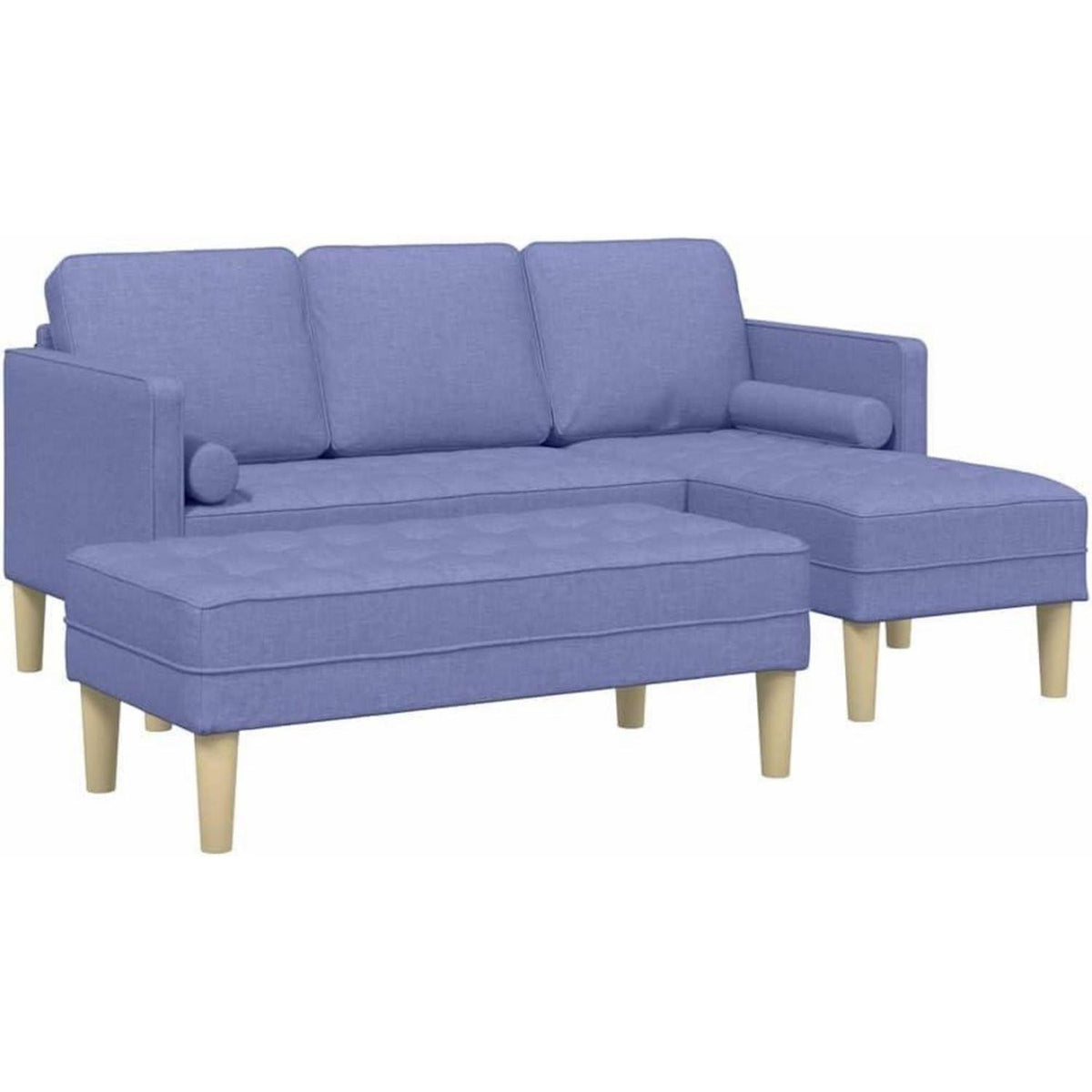 L-förmiges Ecksofa Jeansblau – Modernes Sofa Set