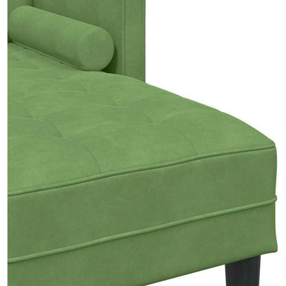 Ecksofa L-Form Hellgrün Samt 173x131x67 cm Wasserdicht