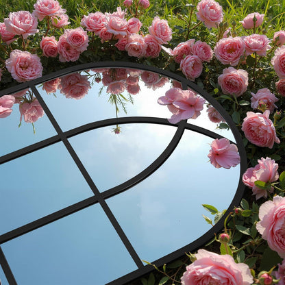 Gotischer Bogenspiegel 75x120cm – Wandspiegel für Garten & Wohnzimmer