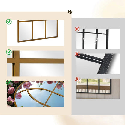 Gotischer Bogenspiegel 75x120cm - Wandspiegel für Garten & Wohnzimmer