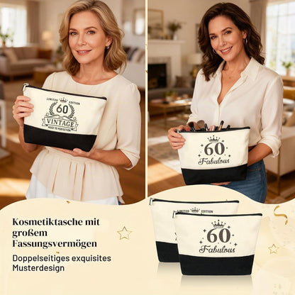 60. Geburtstag Geschenkset Vintage Canvas für Frauen