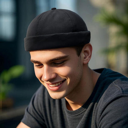 Baumwoll Docker Cap – Seemannsmütze Herren, einheitsize