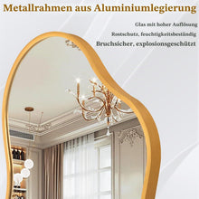 Asymmetrischer Wandspiegel Gold 40x65cm – Moderner Deko Spiegel