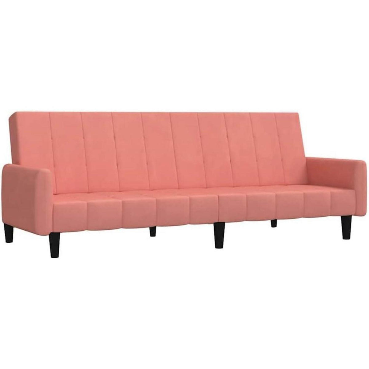 Klappbares Schlafsofa Rosa Samt – 2-Sitzer Bettsofa für Wohnzimmer