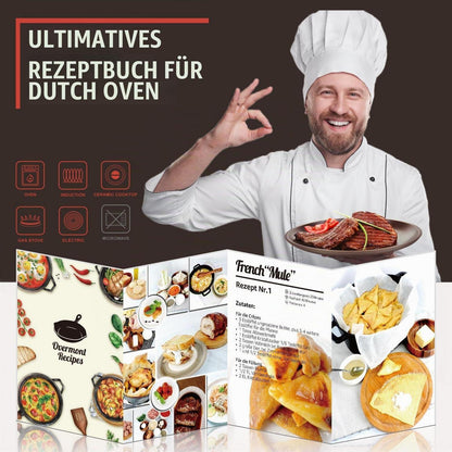 Gusseisen Dutch Oven 28cm - Vielseitiger Topf mit Deckel